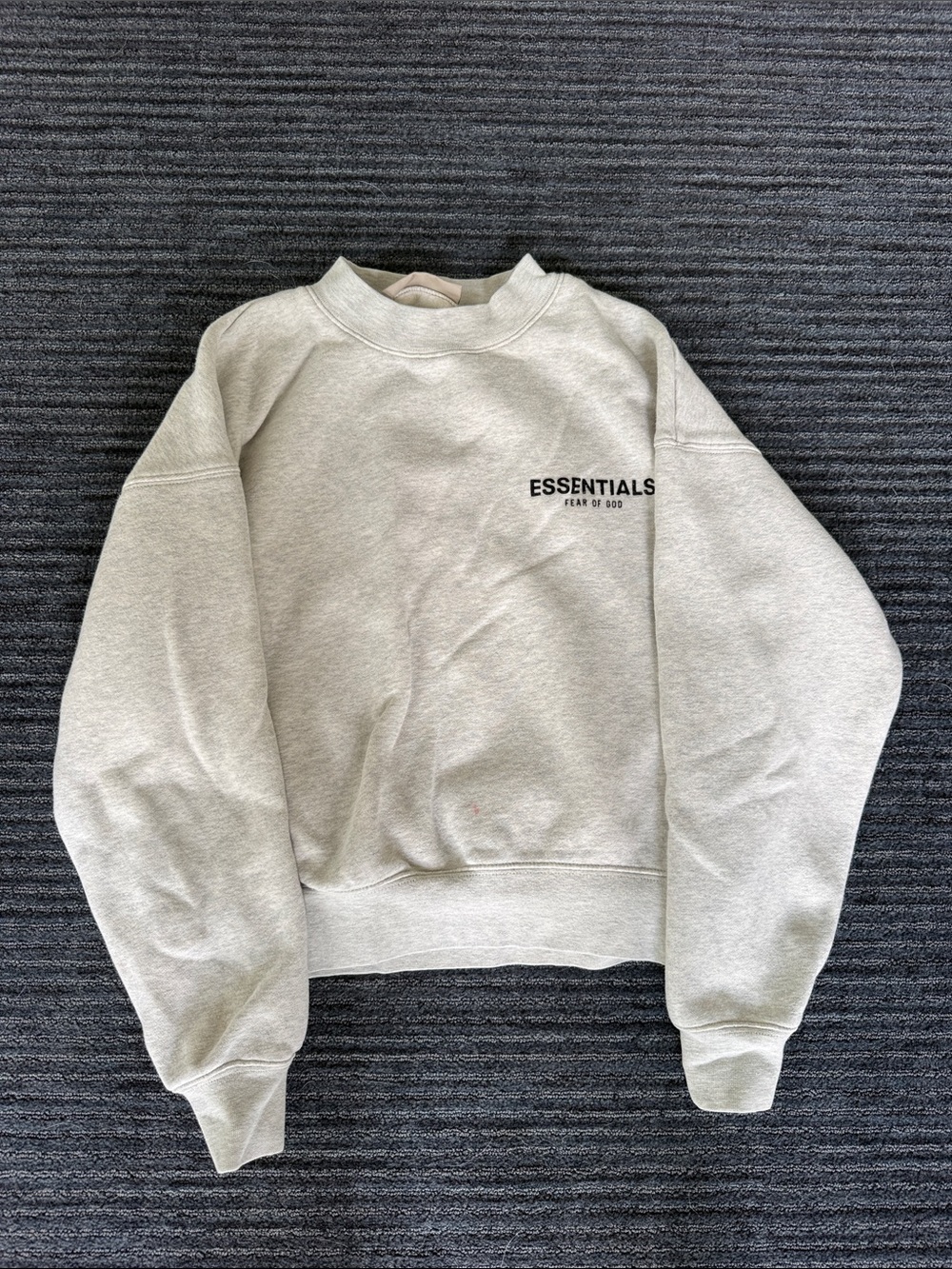 Fear of God ESSENTIALS Light Gray Crewneck Pullover - Men's